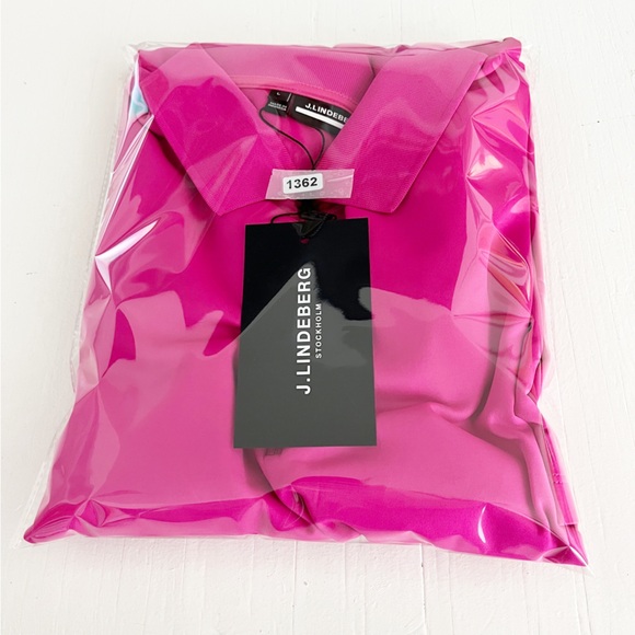J. Lindeberg Kanai Lux Sculpt Mini Dress Size Large NWT Fuchsia Pink - Picture 9 of 9